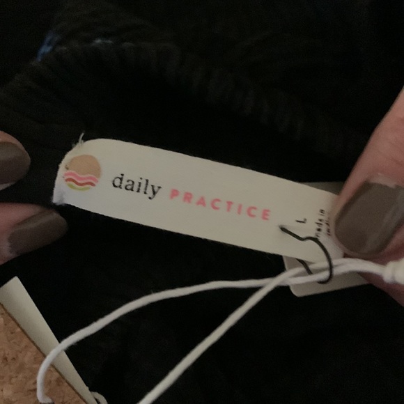 DAILY PRACTICE BY ANTHROPOLOGIE BLACK KYLIE KONA STRAPLESS DRESS - Picture 8 of 15